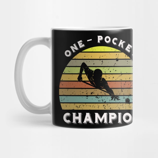 One pocket pool champion - retro billiards by BB Funny Store